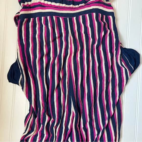 Anthropologie Maeve Daydream Striped Strapless Wide Leg Jumpsuit Size Medium - Picture 11 of 12